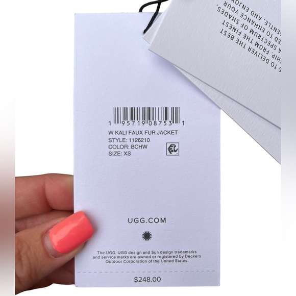 NEW With Tags- UGG KALI FAUX FUR JACKET - Picture 9 of 12